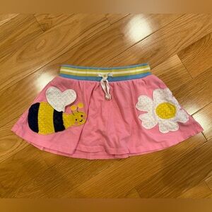 Mini Boden Bee and Flower Appliqué Skort